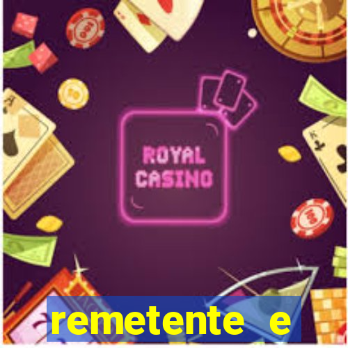 remetente e destinatário modelo