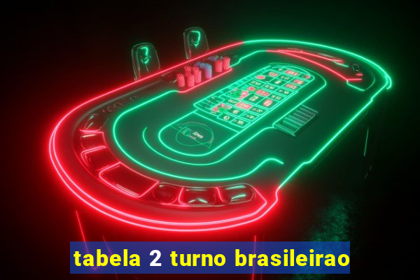 tabela 2 turno brasileirao